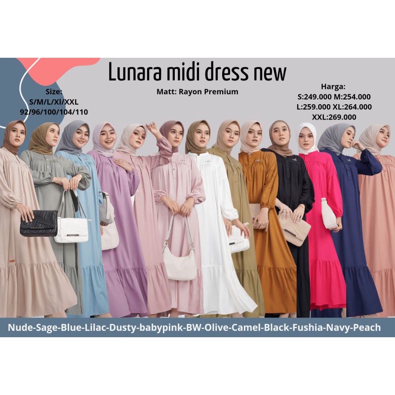 LUNARA MIDI DRESS new by nadheera luxury