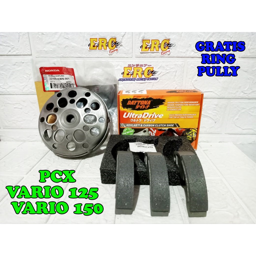 PAKET UPGRADE CVT ANTI GREDEG KAMPAS GANDA + MANGKOK CUSTOM VARIO 125-150 / PCX 125-150 ORI CKD