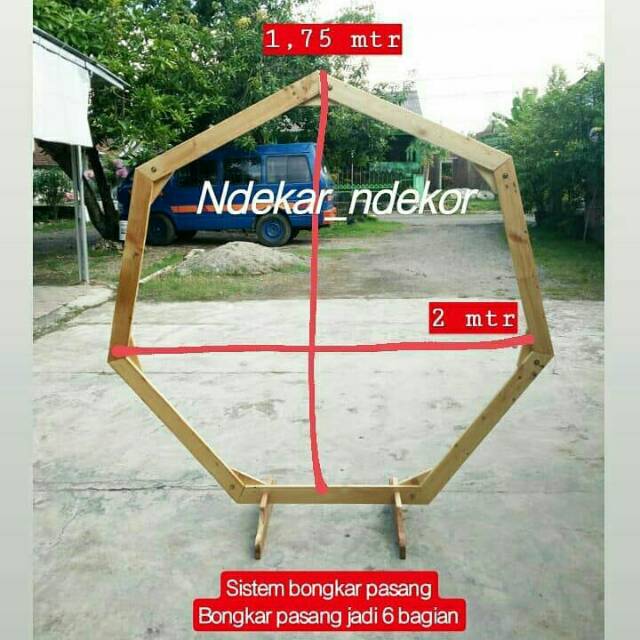 Hexagonal Dekorasi || Heptagonal Dekorasi || Cagak dekorasi || tiang dekorasi || tiang backdrop