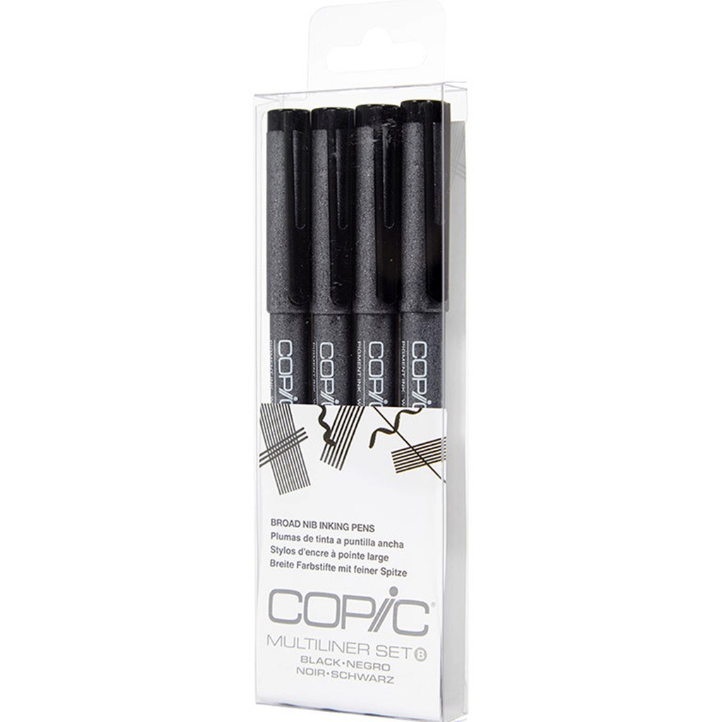 

COPIC Multiliner Black Board 4pc/set - Ref.CMBL/SETB