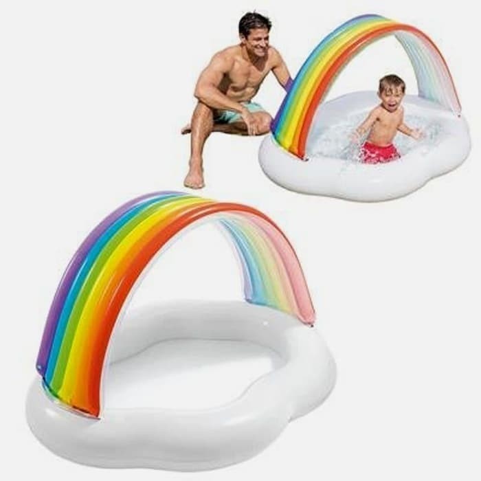 Kolam Rainbow Cloud Baby Pool Sunshade Canopy - Intex 57141