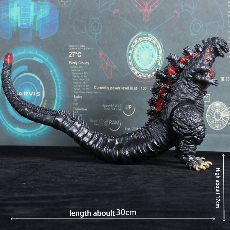 Mainan Action Figure Godzilla Red Lotus Godzilla Dinosaur Bahan pvc Ukuran 17cm Untuk Koleksi