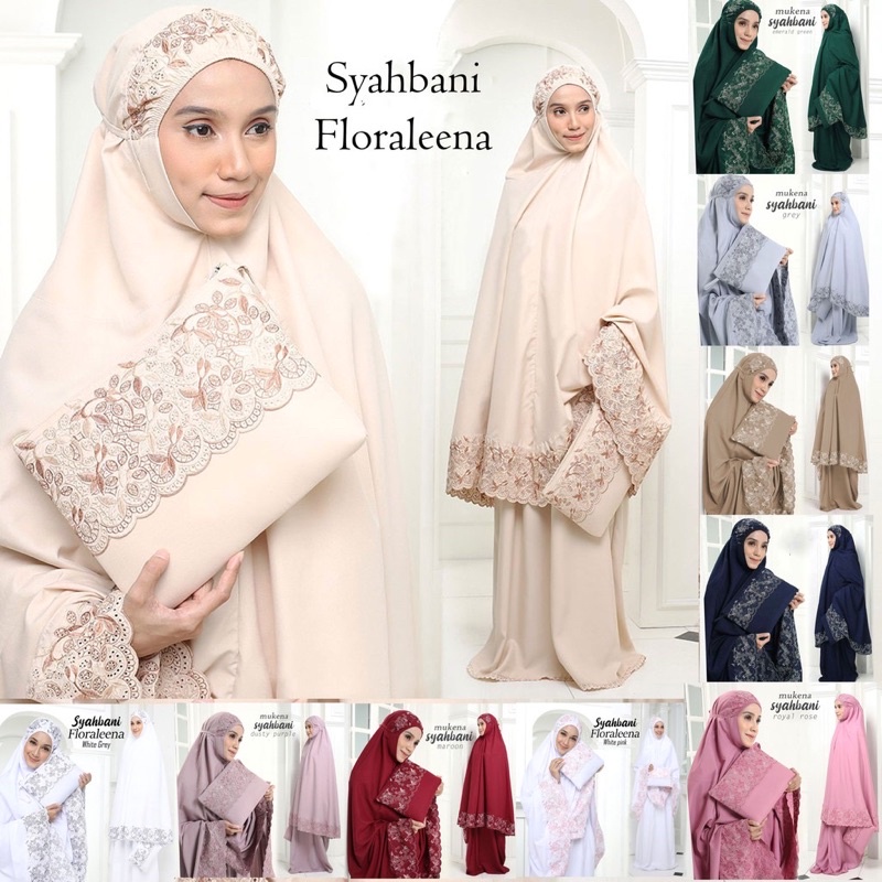 Mukena syahbani dewasa floraleena bordir jumbo || Mukena khodijah dewasa