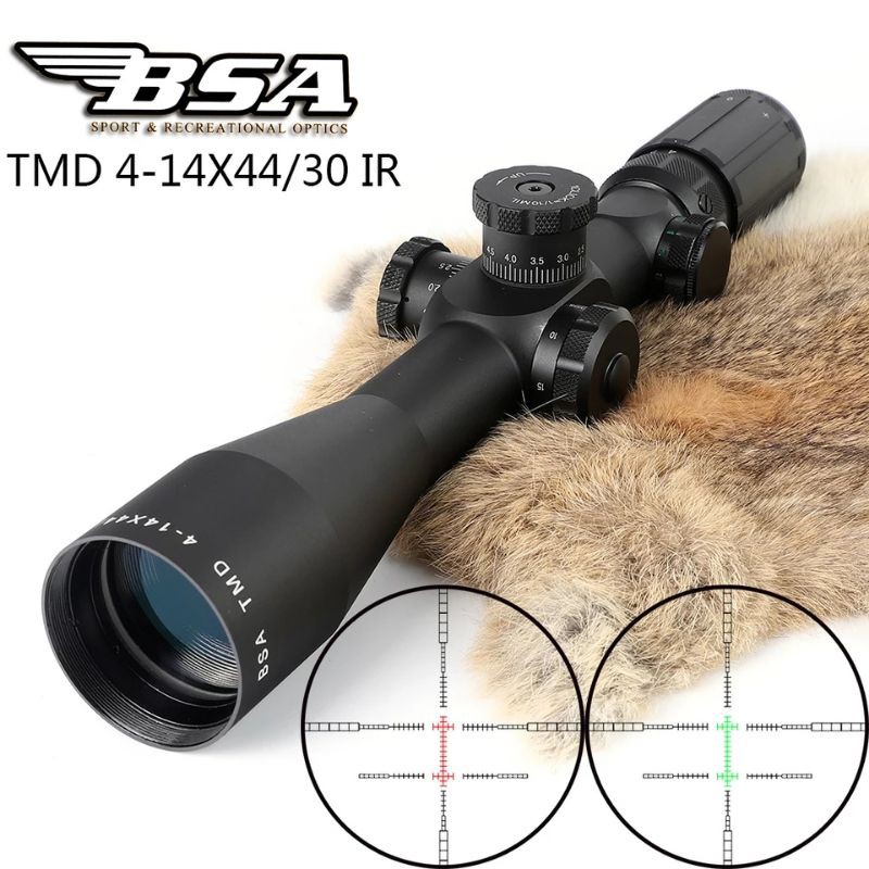 Teleskop BSA TMD 4-14x44 SFIR FFP Telescope Scope BSA TMD FFP IR Tube 30