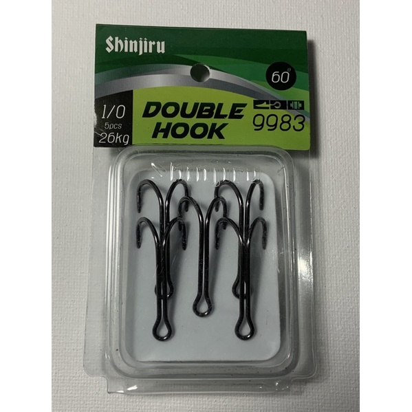 Double Hook shinjiru 60° black nickel-1/0