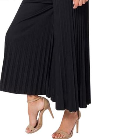 ➻ CELANA KULOT PLISKET (JUMBO ) MAYUNG FLARE - MAROON ➧