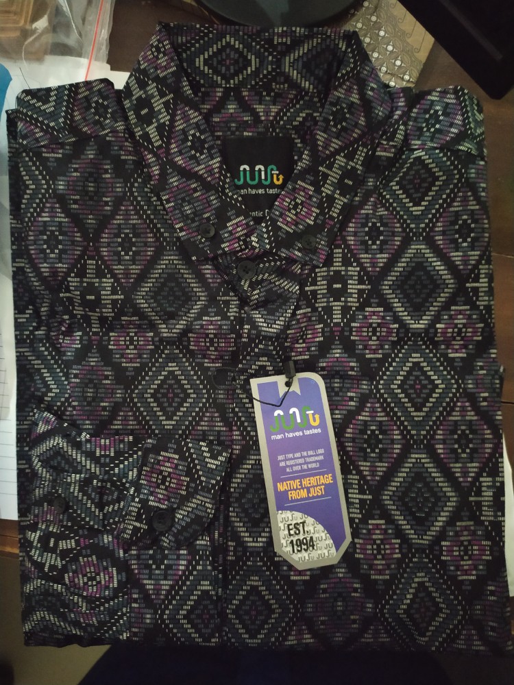 [ready Big Size] Babedo Kemeja Batik Pria Slim Fit Motif Diamond Premium Lengan Panjang
