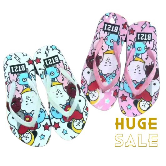 Kakiku01 Sandal Anak Karakter Rumahan BT21- WHY015