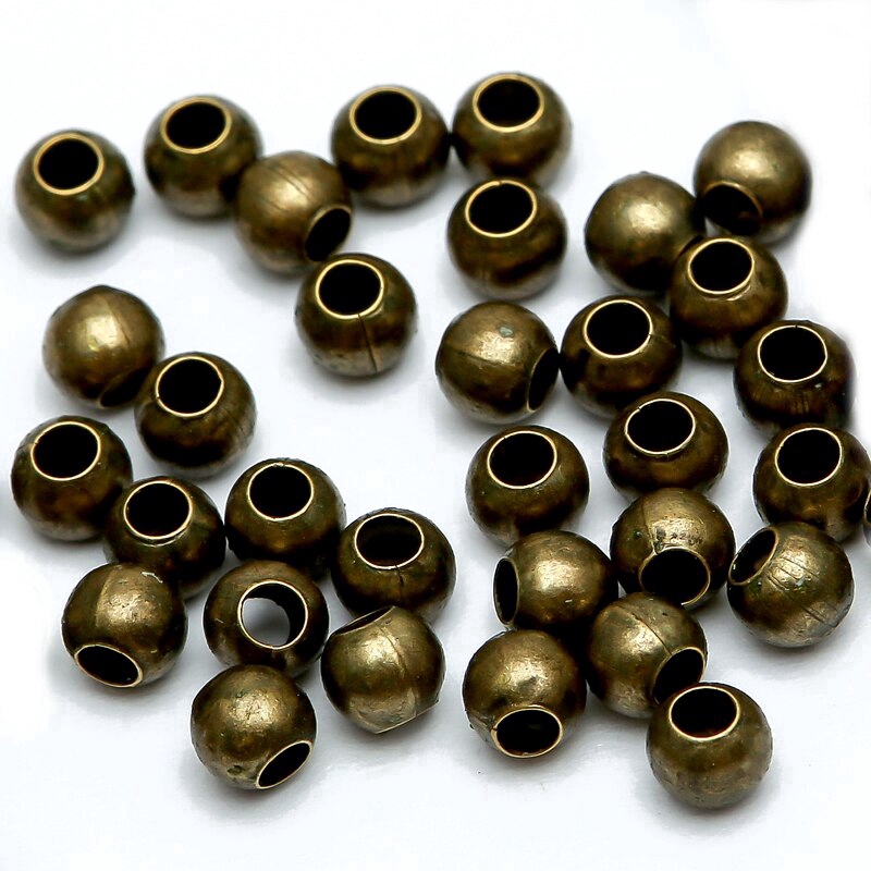 1000pcs Manik-Manik Bola Bahan Stainless Steel Warna Silver Ukuran 3mm Untuk Membuat Perhiasan