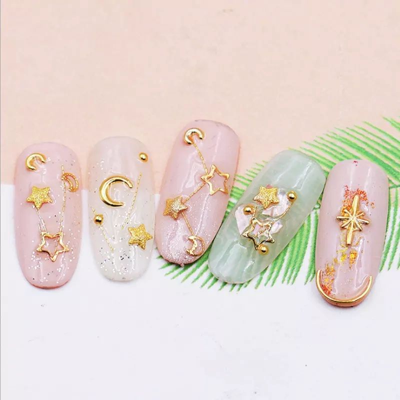 Nail art pernak pernik manik kuku rhinestones siver wheel MIXED SIZE accesorries menicure pedicure termurah aksesories accesories