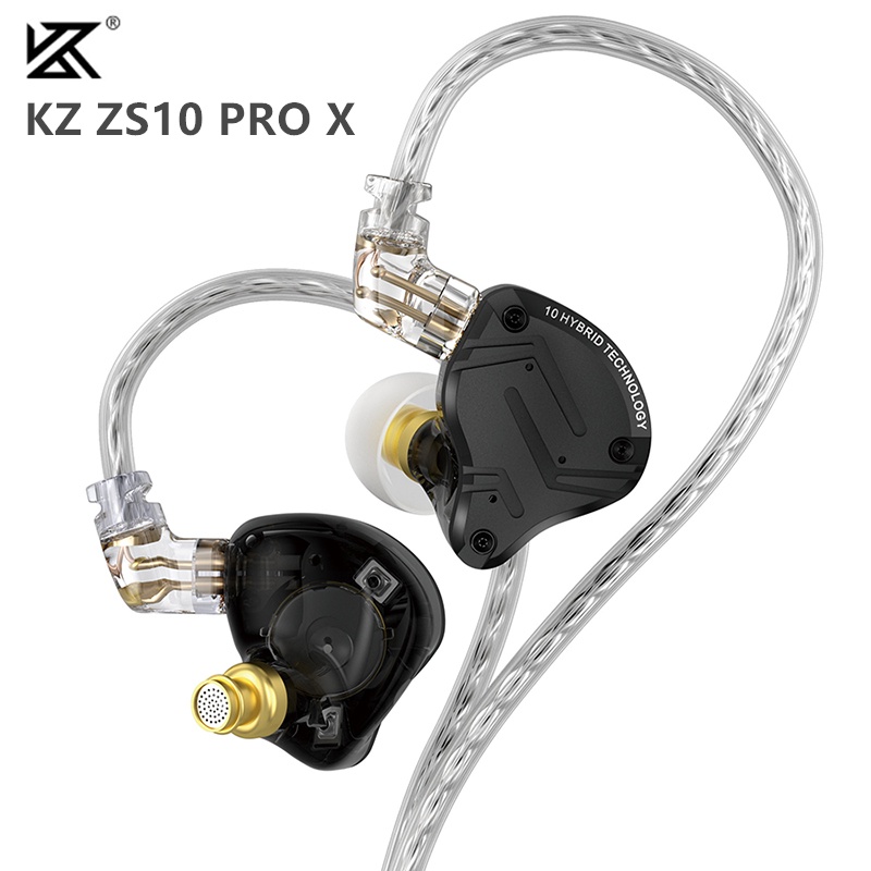 Kz ZS10 PRO X Earbuds 10 Drivers Earphone in ear Bahan Besi