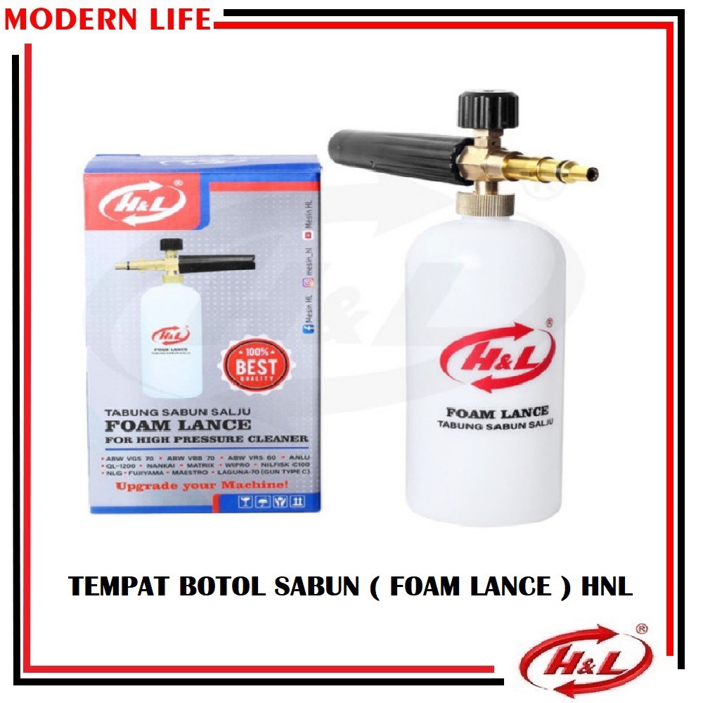 Tabung Sabun Salju Jet cleaner Snow Foam Lance ( HnL &amp; Benz )