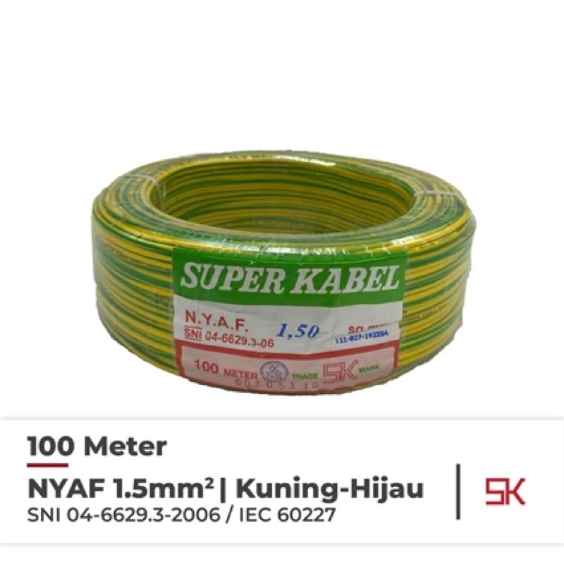 Kabel Listrik Serabut NYAF 1.5 mm NYMHY NYYHY Super SNI