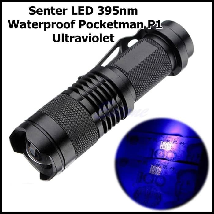 TaffLED Senter LED 395nm Waterproof Pocketman P1 Ultraviolet