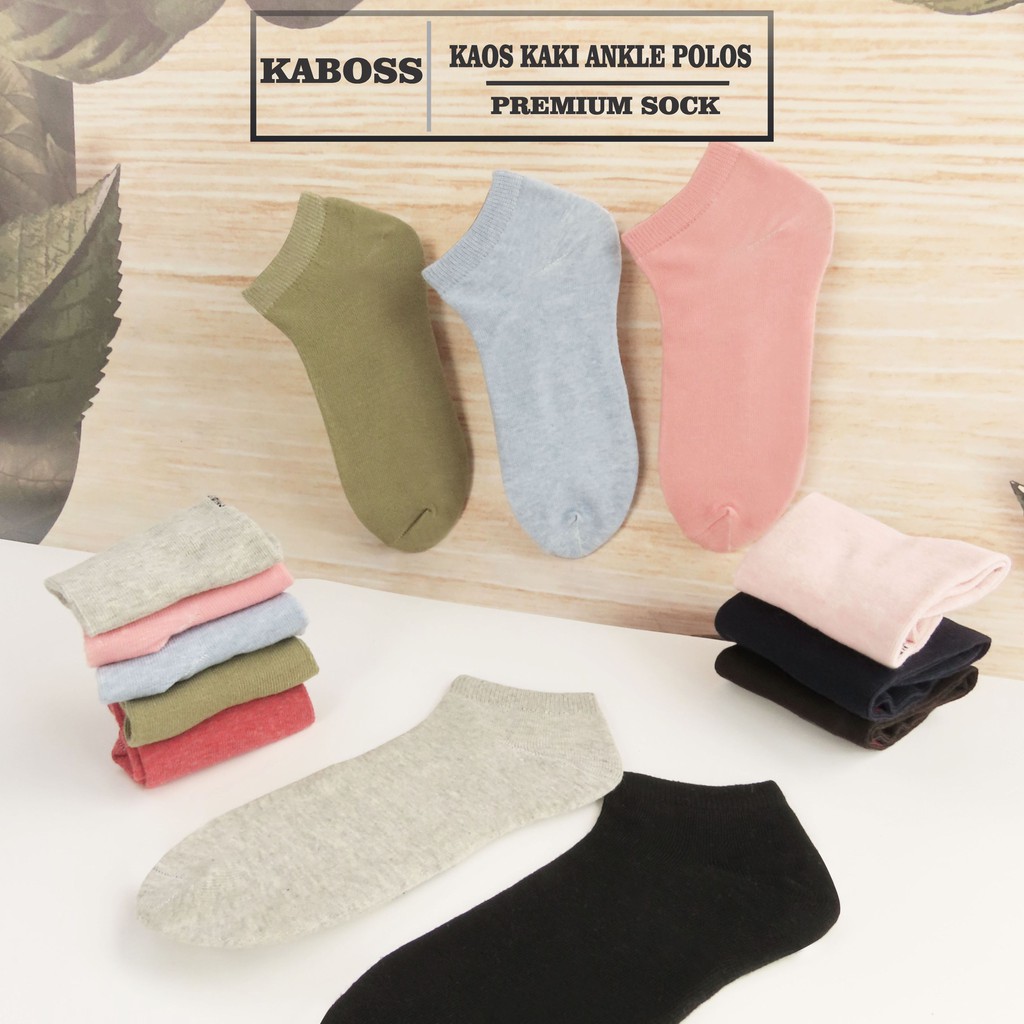 Kaboss Kaos Kaki Semata Kaki Polos Angkel Unisex