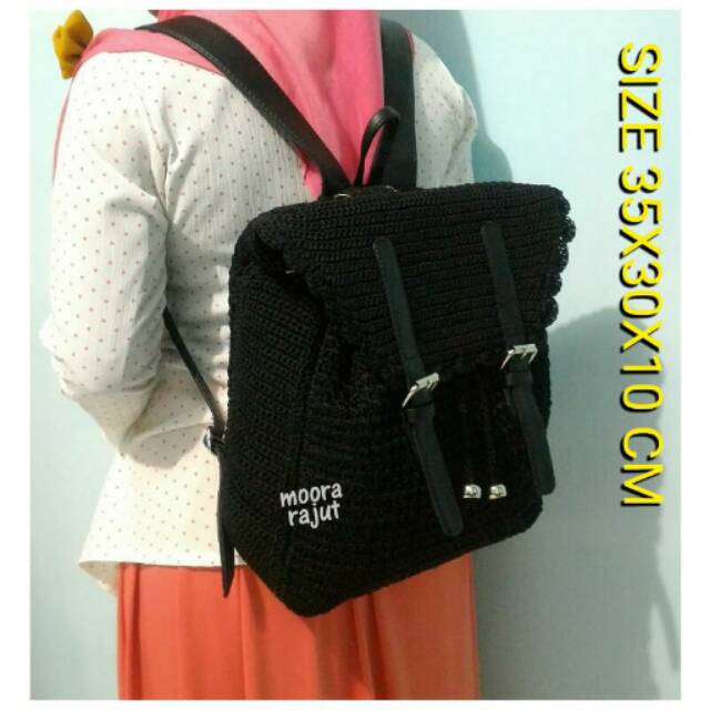 TAS RANSEL RAJUT premium suede