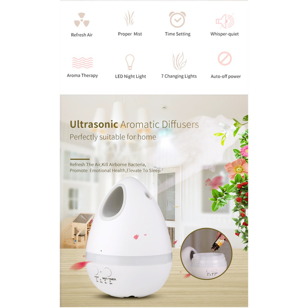 Egg Humidifier with LED Light 200ml