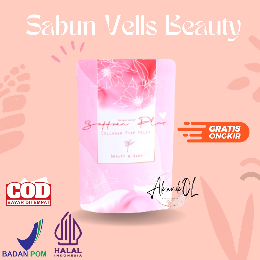 Sabun Vells Beauty | Safron Plus Colagen Soap Vells | Sabun Pemutih
