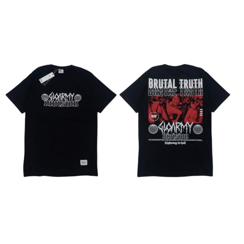 GLOARMY/Tshirt Brutal Truth Black/Kaos Distro Original/Kaos Distro/Tshirt Black Limited Editin/Kaos 