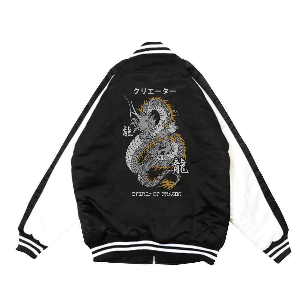 BOMBER Jaket Varsity Sukajan Dragon Jepang Memphis Origin Jepang