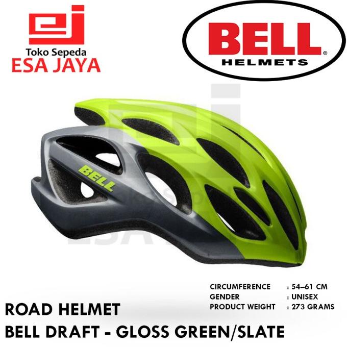 Helm Bell Draft Road Helmet Gloss Green / Slate Asian fit Original Terbaru | Terlaris