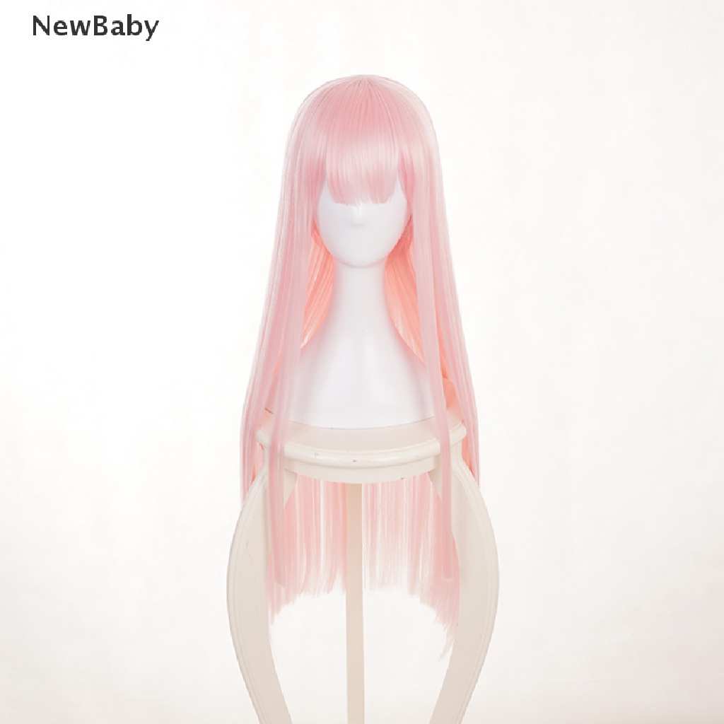 Wig Rambut Panjang Lurus Wanita Model Karakter Kartun Anime Zero TWO 02 Warna Pink Untuk Pestacosplay