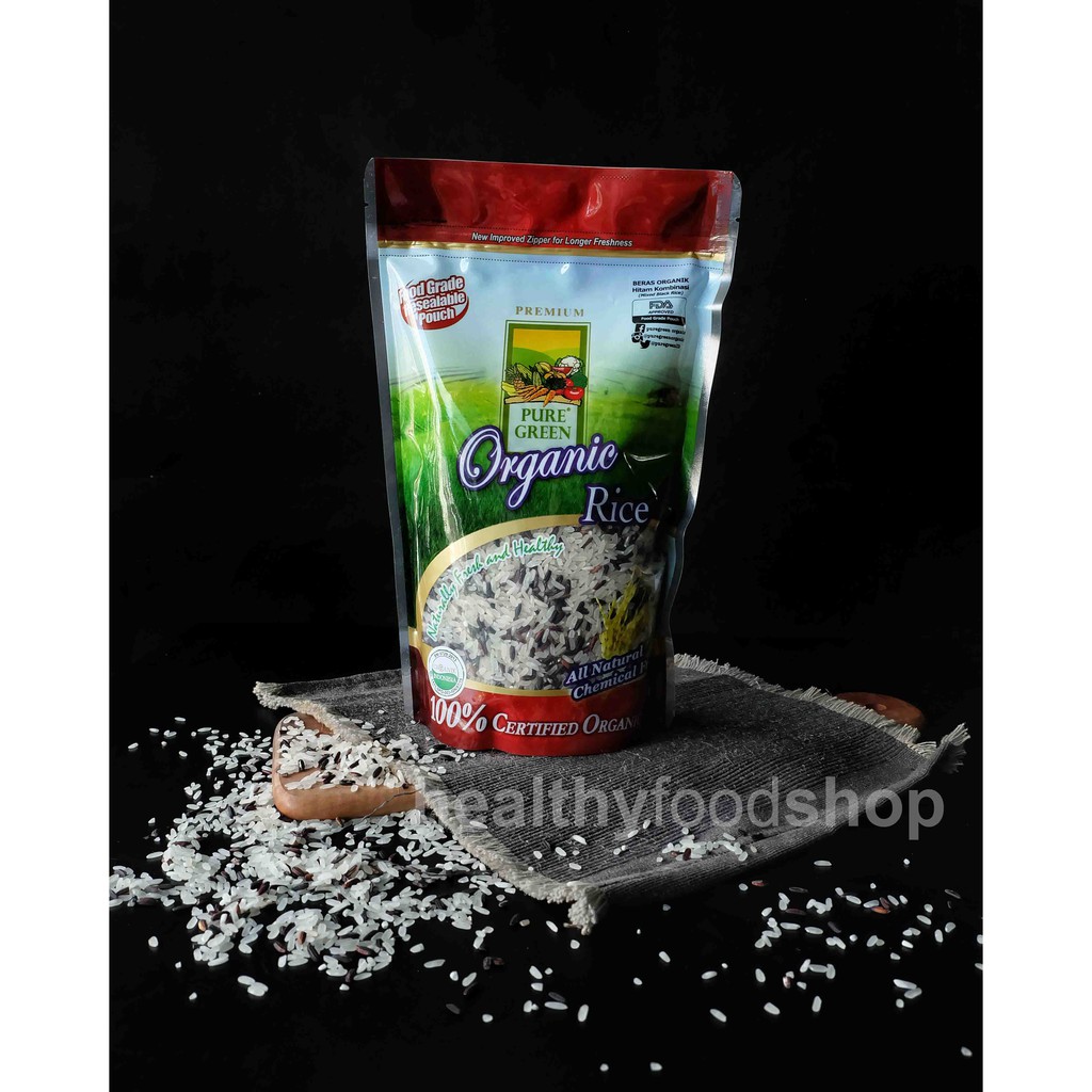 

Beras Organik Pure Green Hitam Kombinasi 1 kg