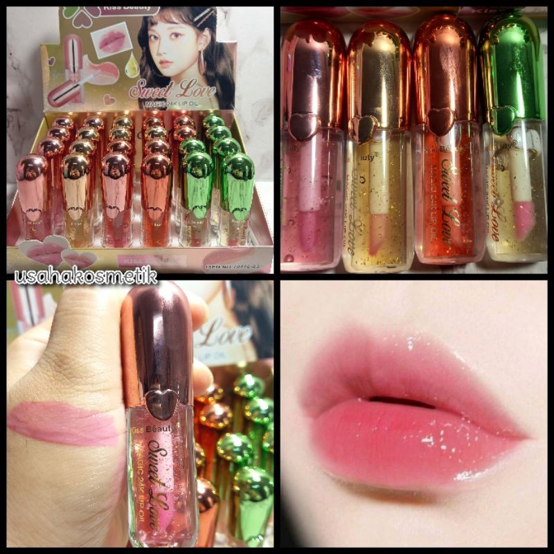 ECER LIP OIL MAGIC VITAMIN PINK BIBIR  24K SWEET LOVE/LIP OIL BIBIR CRISTAL NO.70416-03 | 70152-03