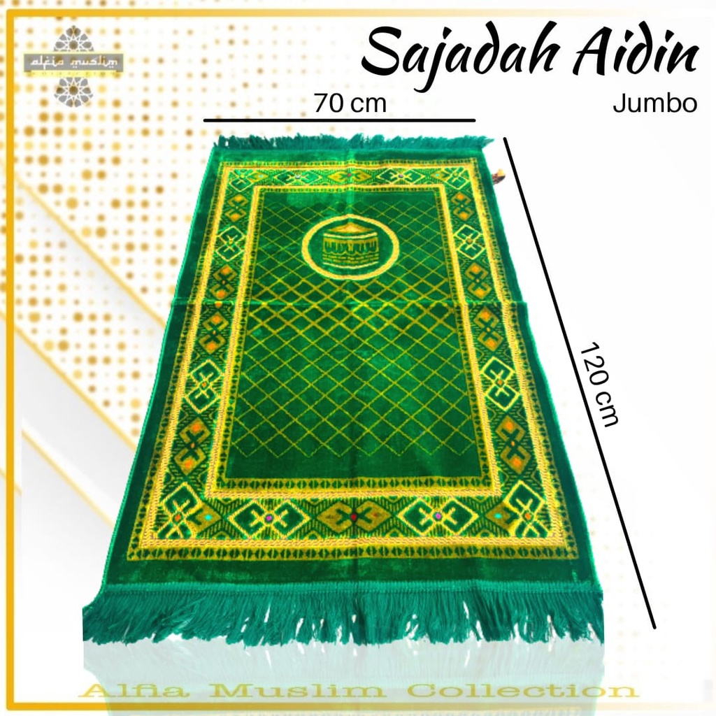 Sajadah Aidin Jumbo Sejadah Ukuran 70 x 120 Made in Turkiye Sajadah Turkiye