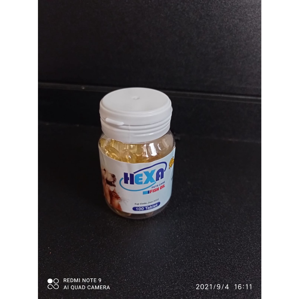 Hexa Fish Oil isi 100 Tablet - Untuk KucingIAnjingIKelinci