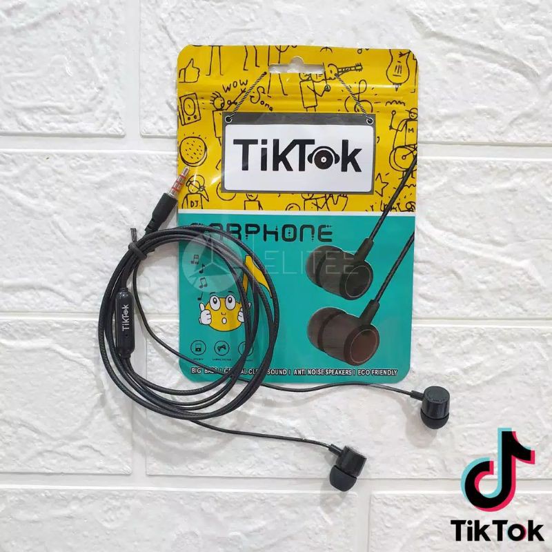 Headset Tiktok Handsfree Earphone New Extra Bass Suara Jernih