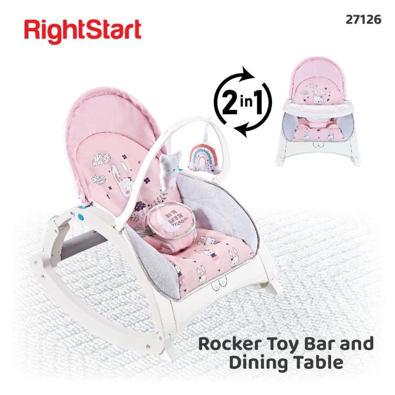 Right Start Bouncer Table, Adventurer, Newborn Toddler Portable Swing Ayunan Bayi 2 in 1 Kursi Goyang Rocker Baby Meja Makan