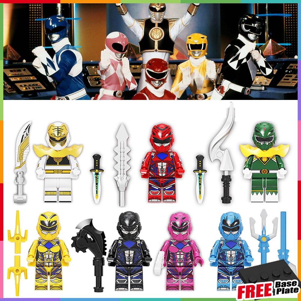 Mighty Morphin Power Rangers Minifigures Aisha Campbell Billy Cranston Carlos The Green Ranger ​Angka Mini KF6144