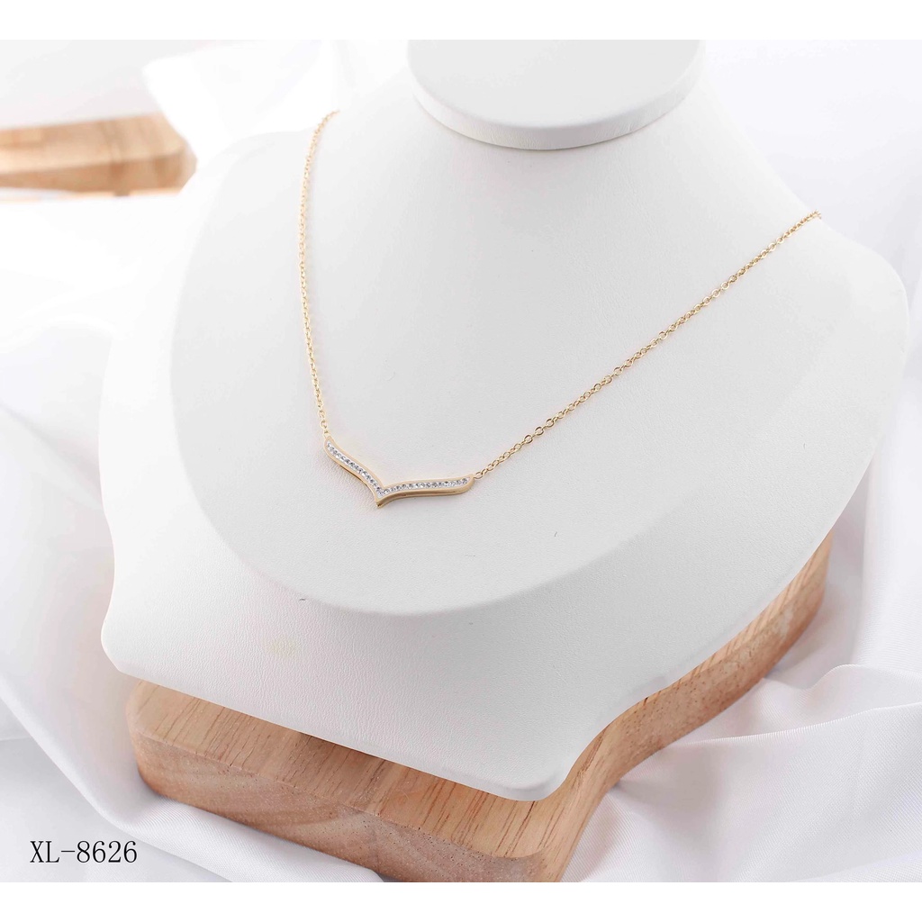Kalung Titanium Permata Perhiasan Fashion 8626