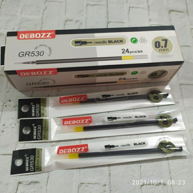 

(24pc) isi gel 0.7mm GR-530/Tinta hitam/ isi gel debozz 0.7mm