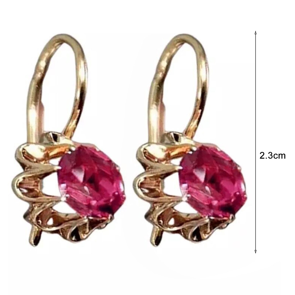 Hu Hu Hu Hu Hu Alat Bantu Pasang Kacamata♡ 1 Pasang Anting Hoop Berlian Imitasi Besar Tahan Lama Untuk Hadiah Ulang Tahun