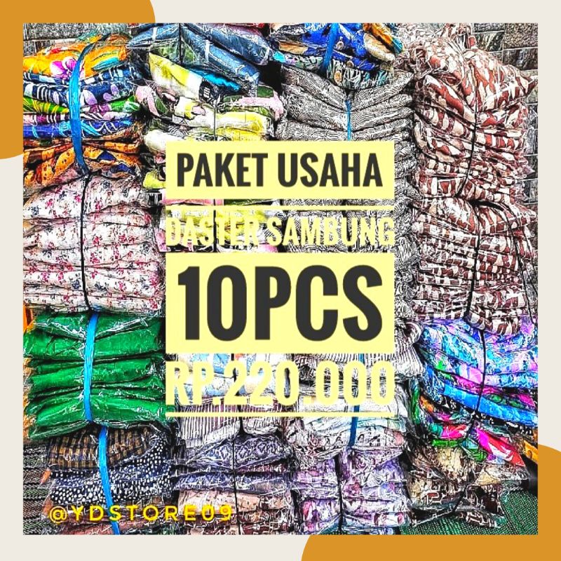PAKET USAHA DASTER SAMBUNG PERCA KEKINIAN VIRAL MURAH LD 115-120 CM | 10PCS Rp.225.000