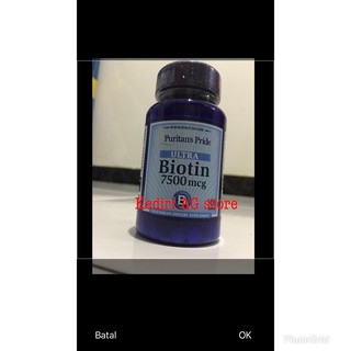 10 tablet biotin puritan 7500mcg Repack ecer harga  10 