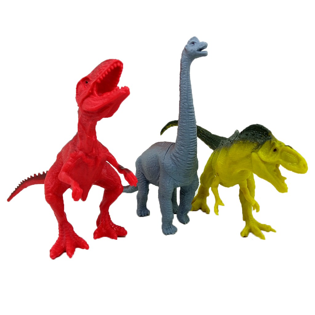 Set 5 in 1 Dinosaurus Karet Mainan Pajangan Miniatur Dino