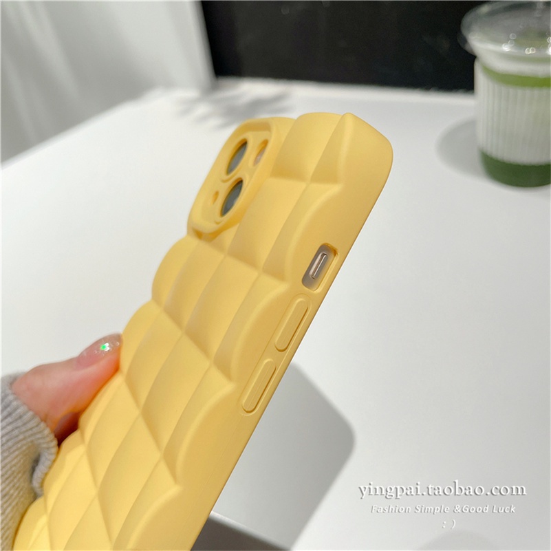 Soft Case Pelindung Kamera Bahan Silikon Bentuk Persegi 3D Warna Solid Untuk IPhone 14 13 12 11 Pro Max SE 2020 Xr X Xs Max 7 8 6 6s Plus