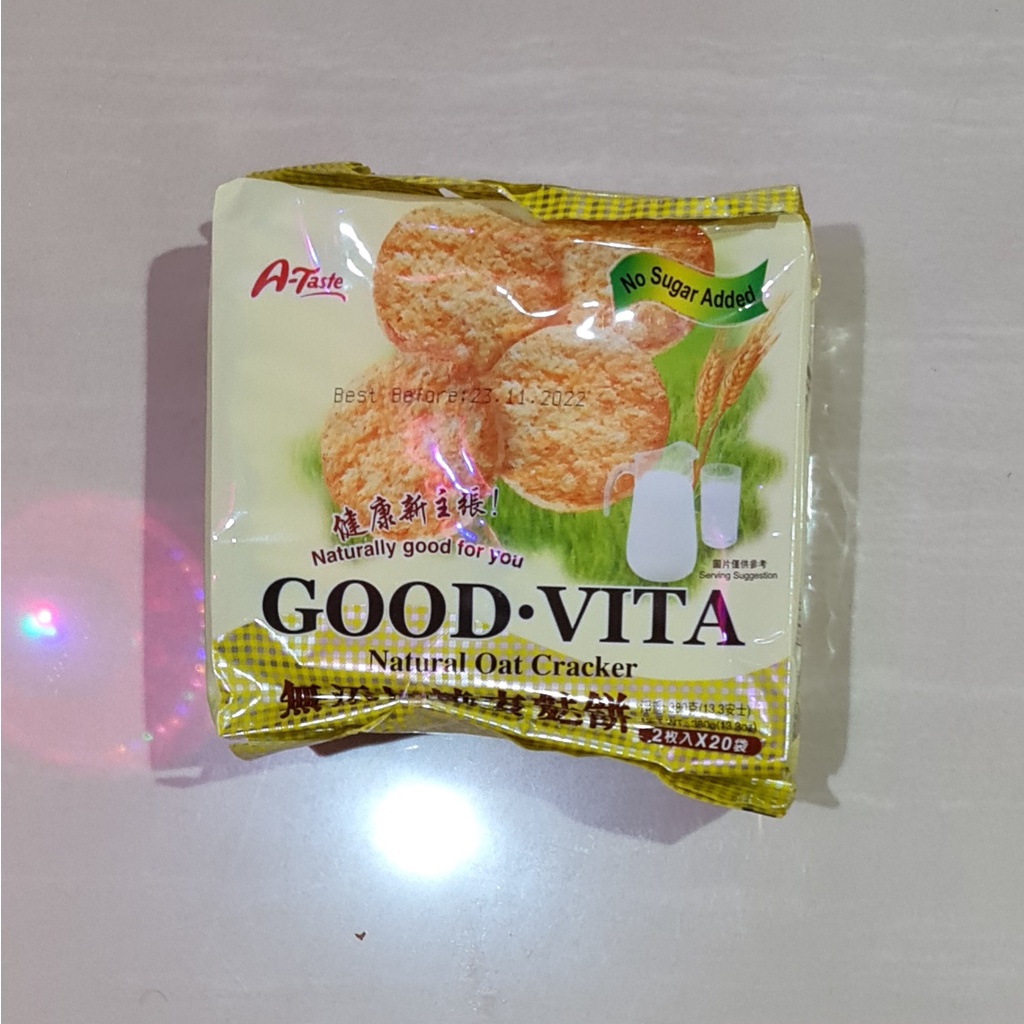 Biskuit A Taste Good Vita Natural Oat Cracker 380 Gram