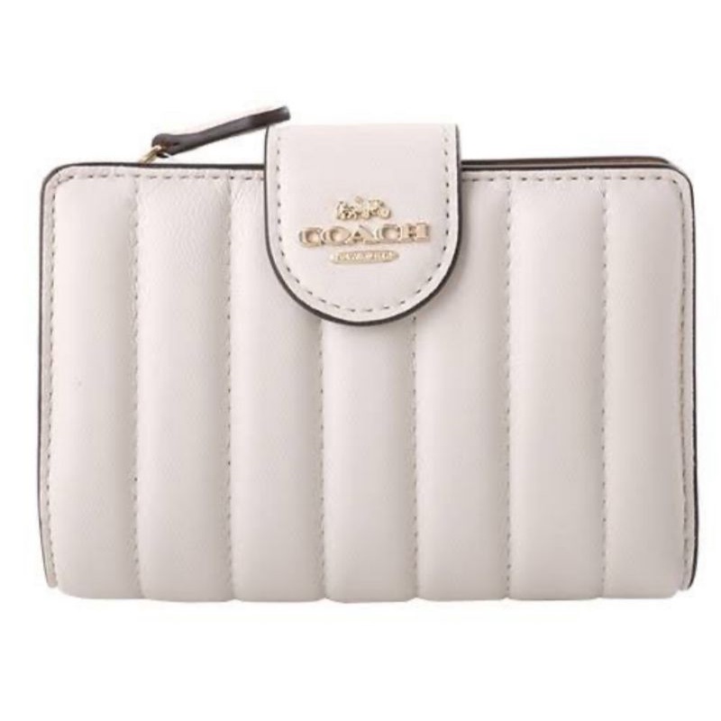 Coach Medium Corner Zip Wallet With Quilting(C3454)