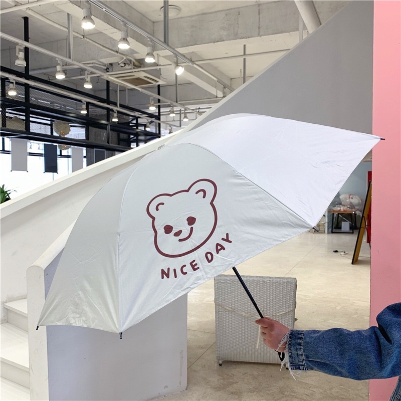 Payung Premium/ Payung Lipat / Payung Lucu / Anti UV motif poodle/ bear