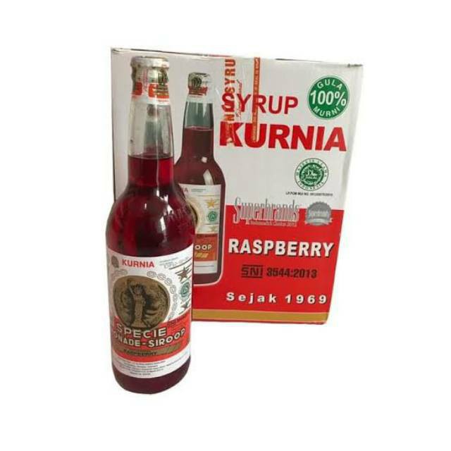 (TIDAK BISA COD) Sirup Kurnia 600 ML Raspberry (1 dus 6 pcs)