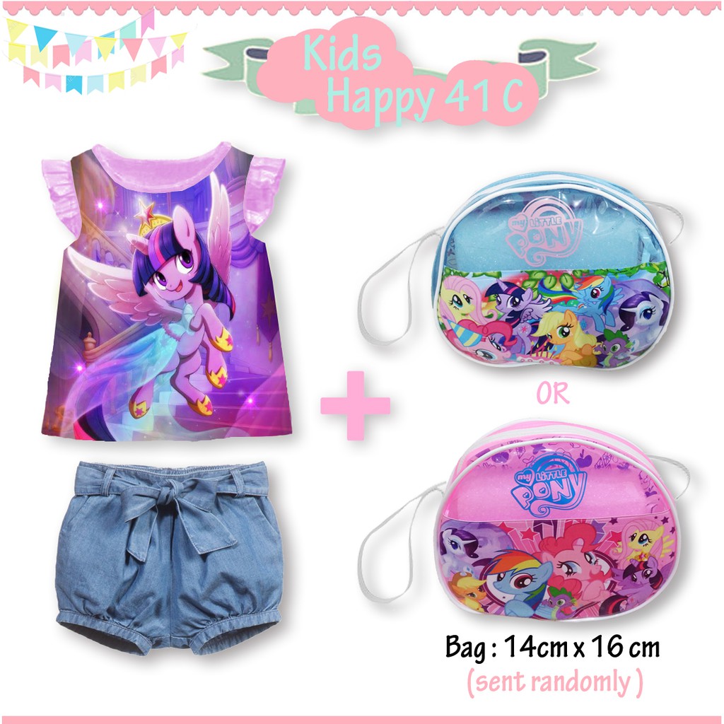 KH41 TEEN BAJU ANAK MYLITTLEPONY + JEANS