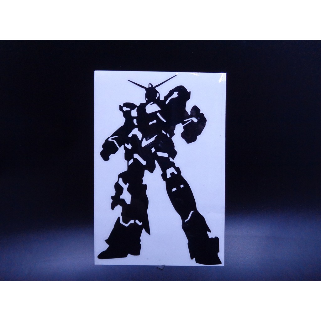 Stiker Cutting Silhouette Gundam Unicorn