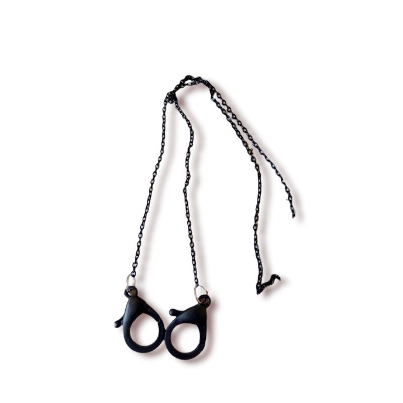 Strap Masker Rantai Hitam Untuk Cewek/Cowok