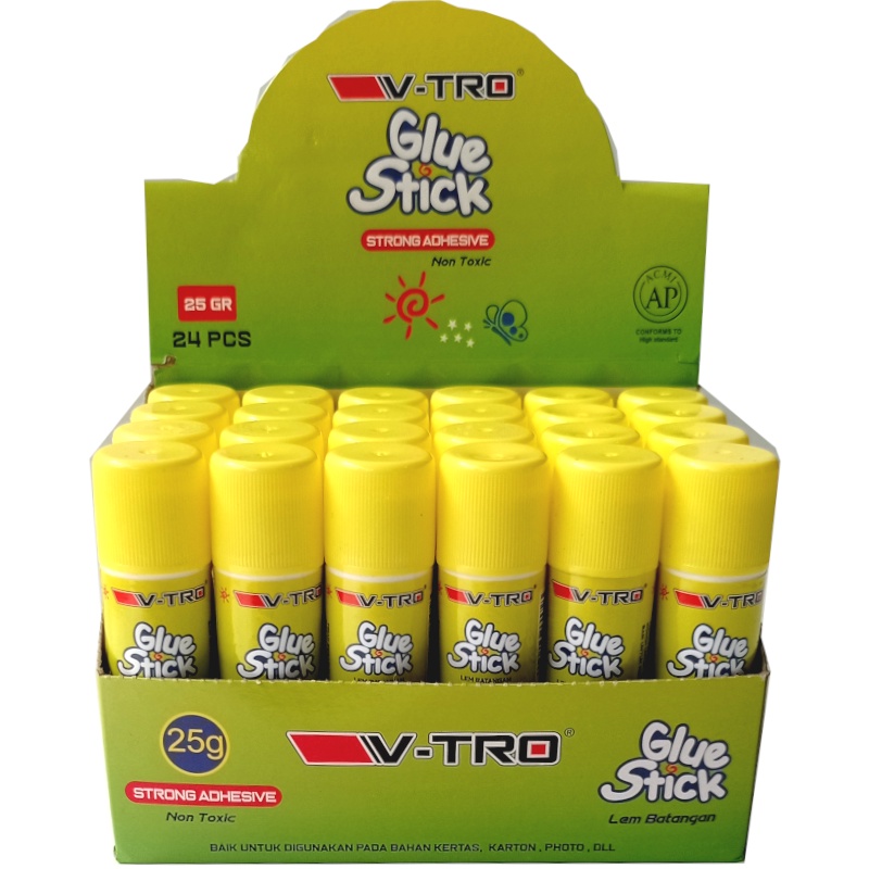 Lem Kertas batang Glue Stick V-tro / Vtro 25 gram