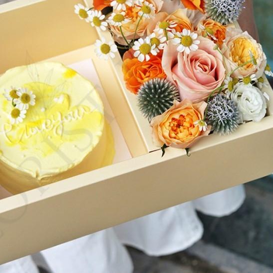 

Transparent Portable Flower Box - Kotak Bunga - Kue - Pink