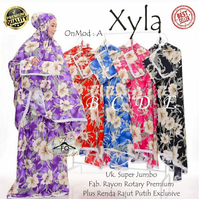 mukena dewasa motif bunga cantik - mukena mom elegan
